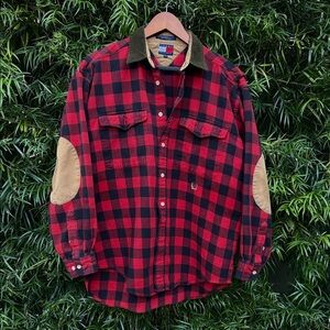 Vintage Tommy Hilfiger Lumberjack Flannel with elbow patches